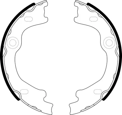 Brake Shoe Set, parking brake (BS13003)