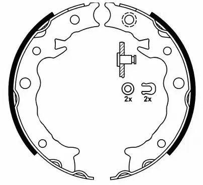 Brake Shoe Set, parking brake (BS27001)