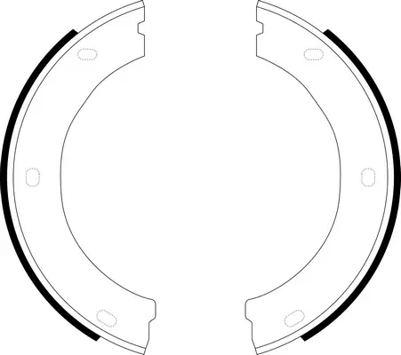Brake Shoe Set, parking brake (BS42528)