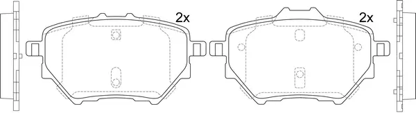 Brake Pad Set, disc brake (BP42044)