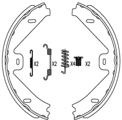 Brake Shoe Set, parking brake (BS31004)