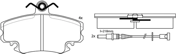 Brake Pad Set, disc brake (BP43284W)