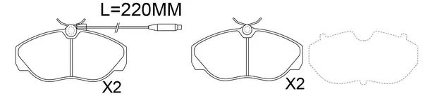 Brake Pad Set, disc brake (BP42290W)