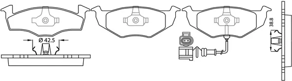 Brake Pad Set, disc brake (BP33113W)
