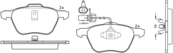 Brake Pad Set, disc brake (BP33224W)