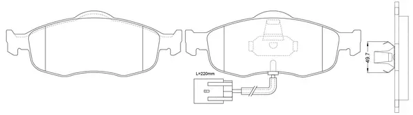 Brake Pad Set, disc brake (BP51277W)