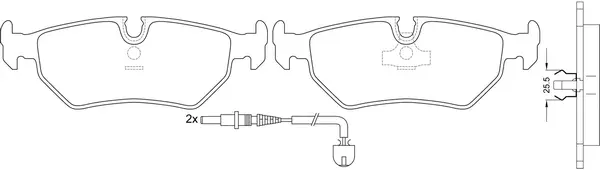 Brake Pad Set, disc brake (BP42034W)