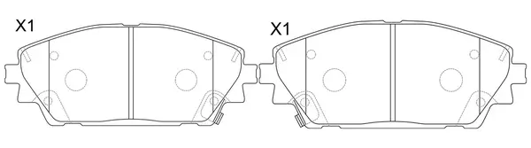 Brake Pad Set, disc brake (BP25012)