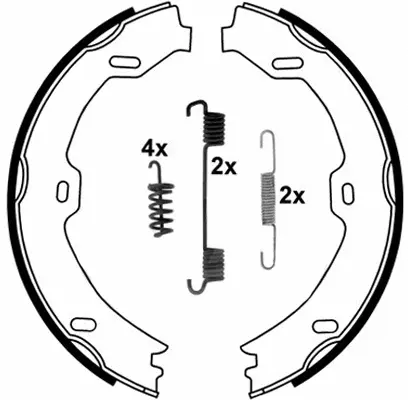 Brake Shoe Set, parking brake (BS31002)