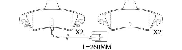 Brake Pad Set, disc brake (BP51476W)