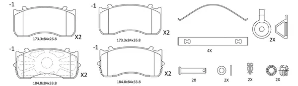 Brake Pad Set, disc brake (BP31111)