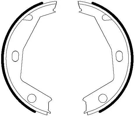 Brake Shoe Set, parking brake (BS46611)