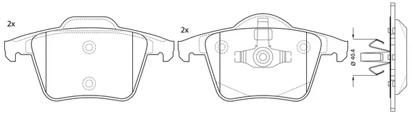 Brake Pad Set, disc brake (BP45358)