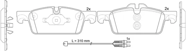 Brake Pad Set, disc brake (BP42563W)