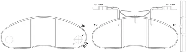 Brake Pad Set, disc brake (BP22805W)