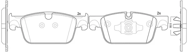 Brake Pad Set, disc brake (BP45004)