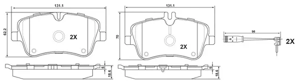 Brake Pad Set, disc brake (BP31199W)