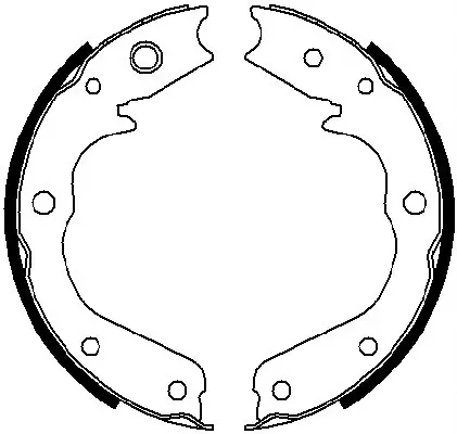 Brake Shoe Set, parking brake (BS34640)