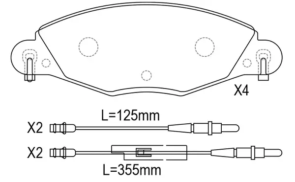Brake Pad Set, disc brake (BP42184W)