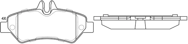 Brake Pad Set, disc brake (BP31412)