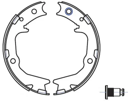 Brake Shoe Set, parking brake (BS23704)
