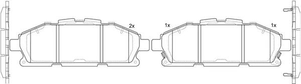 Brake Pad Set, disc brake (BP22004)