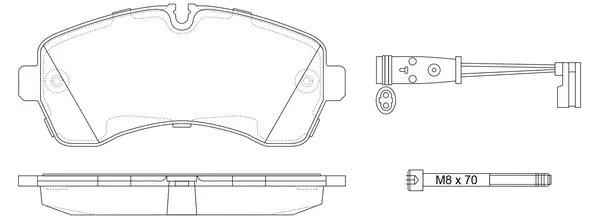 Brake Pad Set, disc brake (BP31036W)