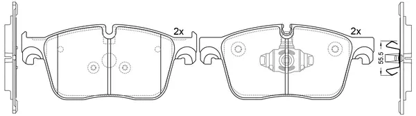 Brake Pad Set, disc brake (BP46006)
