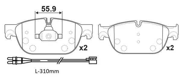 Brake Pad Set, disc brake (BP42001W)