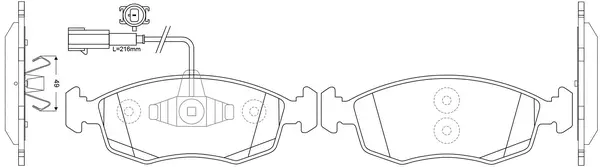 Brake Pad Set, disc brake (BP41004W)