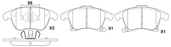 Brake Pad Set, disc brake (BP52012)
