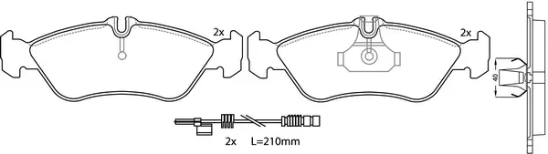 Brake Pad Set, disc brake (BP31169W)