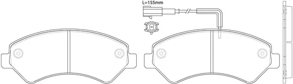 Brake Pad Set, disc brake (BP41516W)