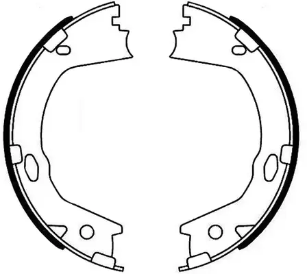 Brake Shoe Set, parking brake (BS11019)