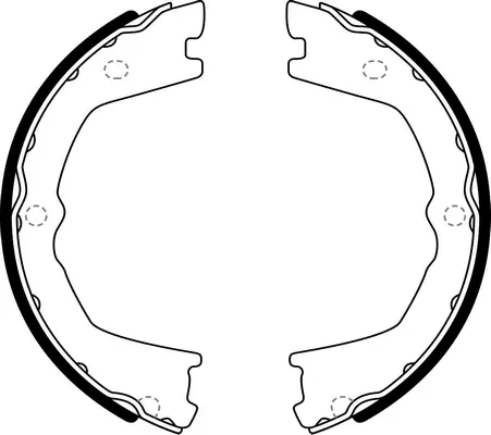 Brake Shoe Set, parking brake (BS41005)