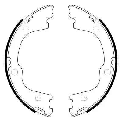 Brake Shoe Set, parking brake (BS11018)