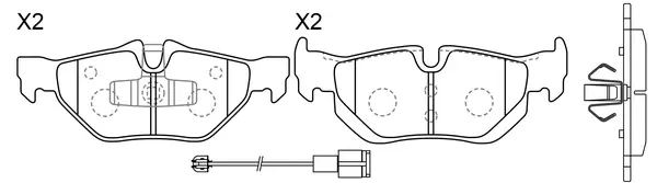 Brake Pad Set, disc brake (BP32511W)