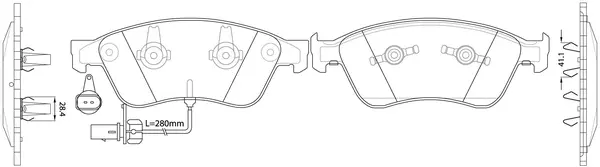 Brake Pad Set, disc brake (BP33351W)
