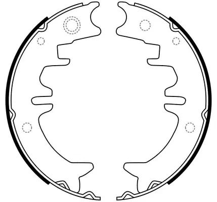 Brake Shoe Set, parking brake (BS21001)