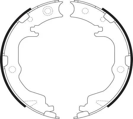 Brake Shoe Set, parking brake (BS23001)