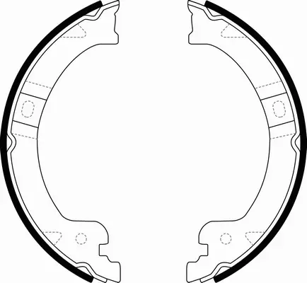Brake Shoe Set, parking brake (BS53641)