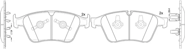Brake Pad Set, disc brake (BP31014)