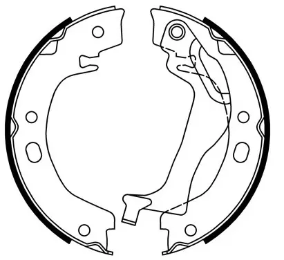 Brake Shoe Set, parking brake (BS21648)