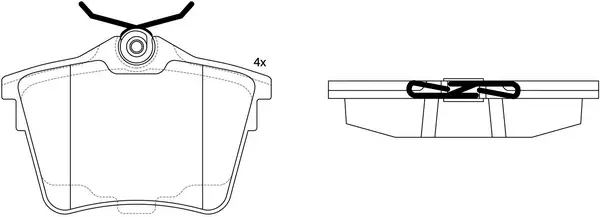 Brake Pad Set, disc brake (BP42468)