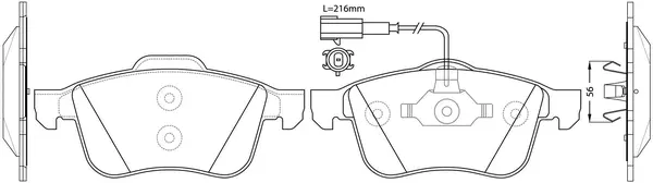 Brake Pad Set, disc brake (BP41382W)