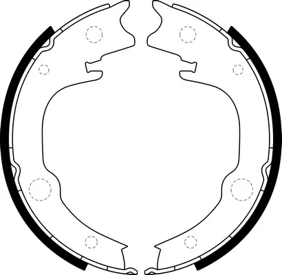 Brake Shoe Set, parking brake (BS21614)