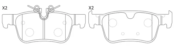 Brake Pad Set, disc brake (BP45008)