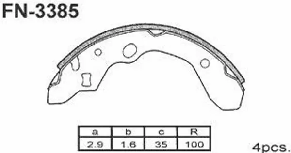 Brake Shoe Set (BS25385)