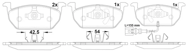 Brake Pad Set, disc brake (BP33009W)