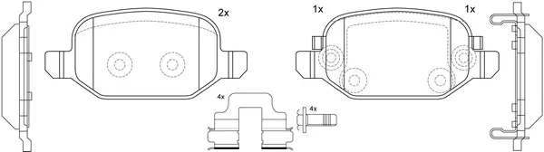 Brake Pad Set, disc brake (BP41002)